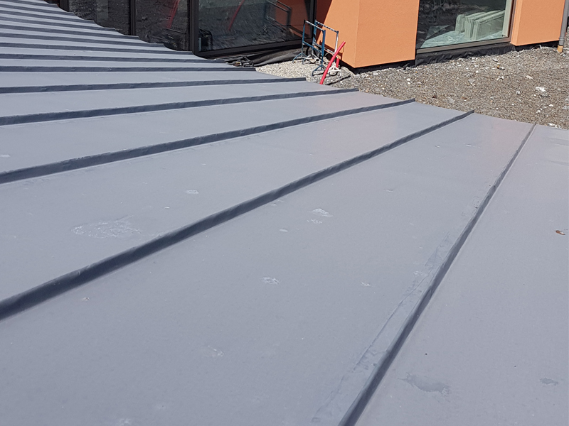VM Zinc Quartz & Fatra PVC Membrane, Limerick A & A Quinn Roofing