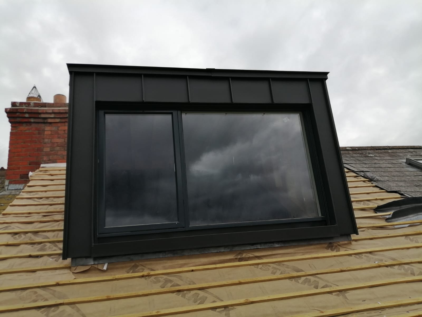 Dormer Window in VM Zinc Anthra A & A Quinn Roofing
